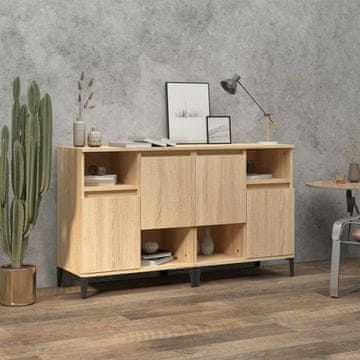 Vidaxl Komoda s ladicama, 2 kom, Sonoma hrast, 60x35x70 cm, Materijal na bazi drva