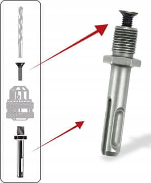 DEDRA SDS+ adapter za steznu glavu bušilice od 1/2"
