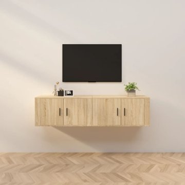 Vidaxl Zidni TV ormarići, 2 kom, Sonoma hrast, 80x34,5x40 cm