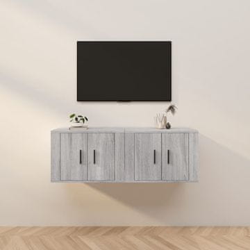Vidaxl Zidni TV ormarići, 2 kom, sivi hrast Sonoma, 57 x 34,5 x 40 cm