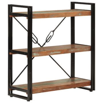 Vidaxl Knjižnica s 3 etaže 77x30x80 cm Reciklirano drvo/željezo