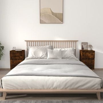 Vidaxl Noćni ormarići, set od 2, dimljeni hrast, 40x35x70 cm