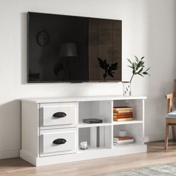 Vidaxl TV ormarić visoki sjaj bijeli 102x35,5x47,5 cm