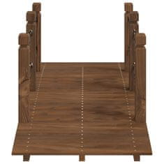 Vidaxl Vrtni most s lančanim ogradama 150x67x56 cm masivno drvo smreke