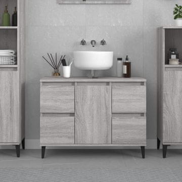 Vidaxl Ormarić za umivaonik, sivi hrast Sonoma, 80x33x60 cm