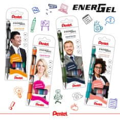 Pentel gel kemijska olovka EnerGel BL77-4COL3, 0.7 mm, 4/1