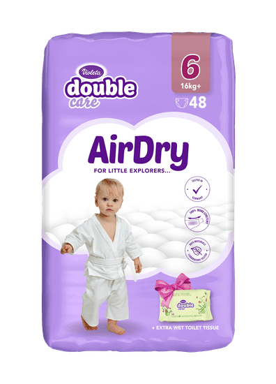 Violeta Air Dry Junior Plus pelene, vel. 6, 48/1 + toaletni papir, vlažni