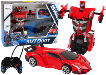 Robot RC Auto Robot 2u1 LEAN TOYS, Crveni