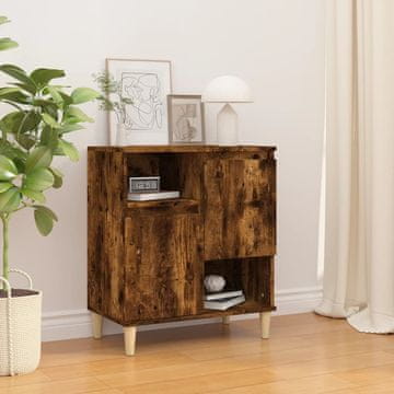 Vidaxl Komoda s ladicama, dimljeni hrast, 60x35x70 cm, materijal na bazi drva