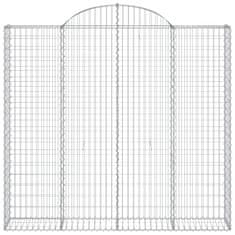 Vidaxl Gabionska košara s lukom200x50x180/200 cm pocinčano željezo