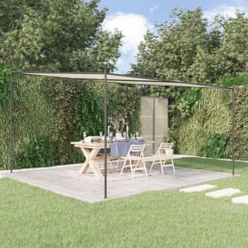Vidaxl Sjenica, bijela, 4x4 m, 180 g/m², tkanina i čelik