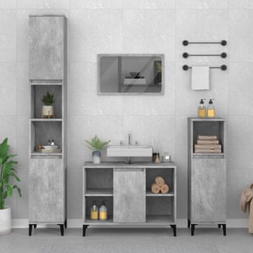 Vidaxl Ormarić za umivaonik, betonsko-sivi, 80x33x60 cm