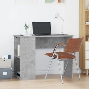 Vidaxl Radni stol, betonsko siva, 100x55x75 cm, materijal na bazi drva