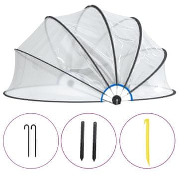 Vidaxl Okrugla bazenska kupola 467 x 234 cm PVC