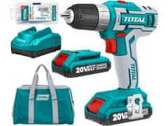 Total Aku odvijač TDLI2002 Akumulatorska bušilica/odvijač, 20V Li-ion, 2000mAh, industrijska