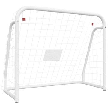 Vidaxl Nogometni gol s mrežom bijeli 125x96x60 cm čelik i poliester
