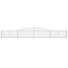 Vidaxl Lučne gabionske košare 10 kom 400x30x40/60 cm pocinčano željezo