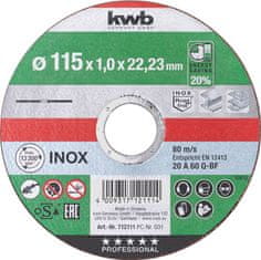KWB rezna ploča, inox, 115x1,0 (49712111)