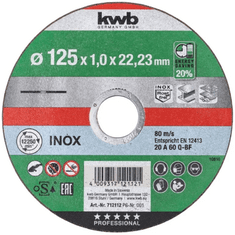 KWB rezna ploča, inox, 125x1,0 (49712112)