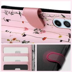 Tech-protect Wallet preklopna maska za Samsung Galaxy A14 4G / 5G, garden pink