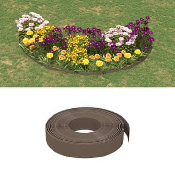 Vidaxl Vrtni rub, smeđi, 10 m, 10 cm, polietilen