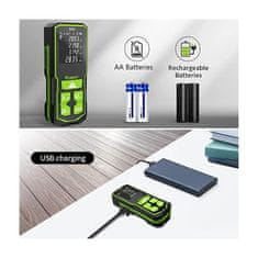 Huepar PRO Aku. digitalni daljinomjer 120M HD LCD USB