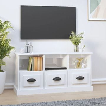 Vidaxl TV ormarić visoki sjaj bijeli 100x35x50 cm