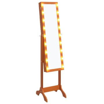 Vidaxl Samostojeće ogledalo s LED svjetlima 34 x 37 x 146 cm