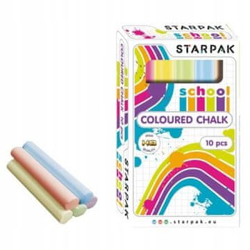 STARPAK Školske krede u boji za ploču, 10 kom.