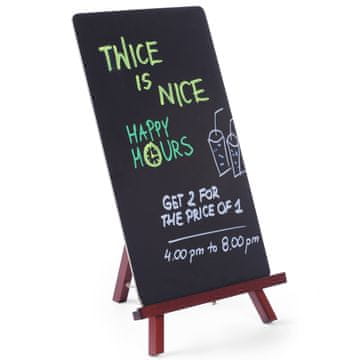 Hendi Reklamna ploča s informacijama za MENI na štafelaju za restoran 220x360mm - 664070