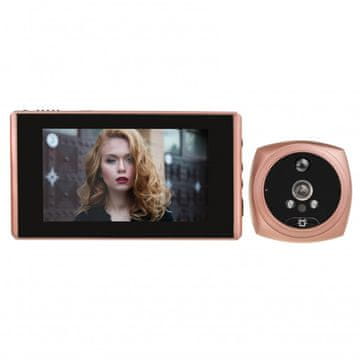 Secutek Digitalna špijunka za vrata TS-1603 - 4,3 LCD, IR, PIR Zlatna