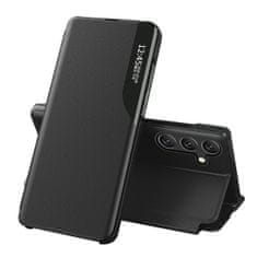 MG Eco Leather View preklopna maska za Samsung Galaxy A24 4G, crno