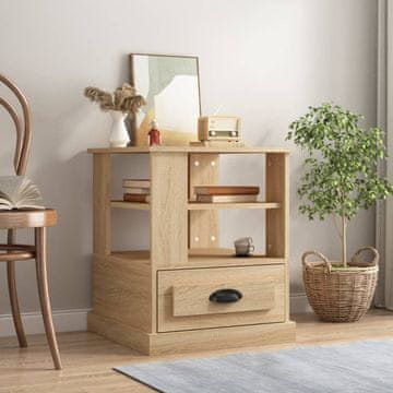 Vidaxl Pomoćni stolić Sonoma hrast 50x50x60 cm Materijal na bazi drveta