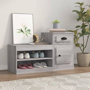 Vidaxl Ormarić za cipele, sivi hrast sonoma, 100x42x60 cm