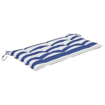 Vidaxl Jastuk za vrtnu klupu plavo-bijeli prugasti 100x50x7 cm tkanina