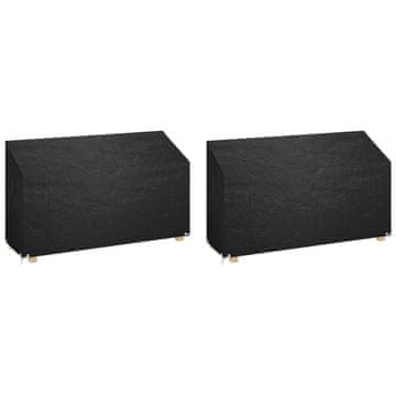 Vidaxl Navlake za vrtne klupe, 2 kom, 12 rupica za zatvaranje, 210x70x70/88 cm, PE