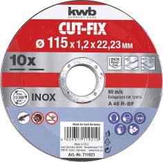 KWB set reznih ploča za metal, 115x1,0 mm, 10/1 (49711921)