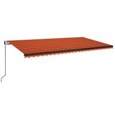 Vidaxl Tenda na automatsko uvlačenje 600 x 350 cm narančasto-smeđa