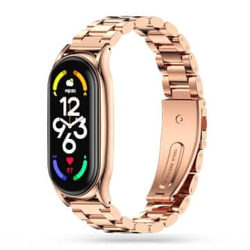 Tech-protect Stainless remen za Xiaomi Mi Band 7, rose gold