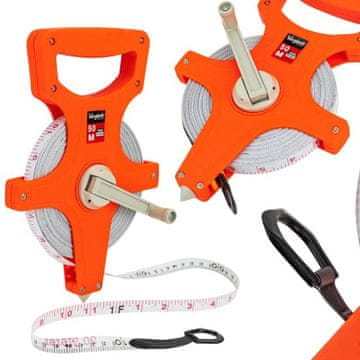 hurtnet Geodetska mjerna traka 12mm x 50m od stakloplastike - dvostrana ljestvica
