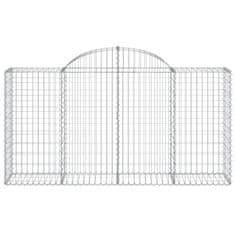 Vidaxl Lučne gabionske košare 10kom 200x50x100/120cm pocinčano željezo