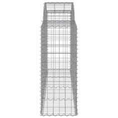 Vidaxl Lučne gabionske košare 10kom 200x50x100/120cm pocinčano željezo