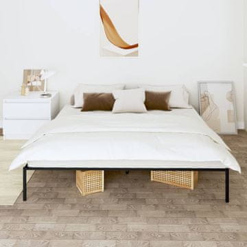 Vidaxl Metalni okvir za krevet crni 183x213 cm