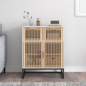 Vidaxl Ormarić, bijeli, 60x30x75 cm, materijal na bazi drva