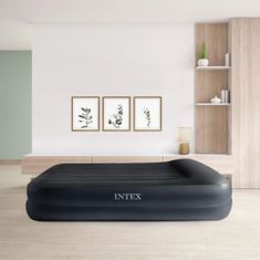 Intex Dura-Beam Pillow Rest bračni krevet na napuhavanje, tamnoplava