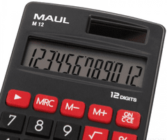MAUL džepni kalkulator M12, crni (ML7261490)
