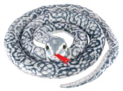 Teddies Plišana zmija, 200 cm, bijela siva