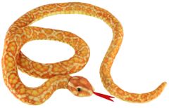 Teddies Plišana zmija, 200 cm, narančasto žuta
