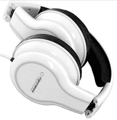 Esperanza Slušalice super bass, sklopive, 5m, bijele