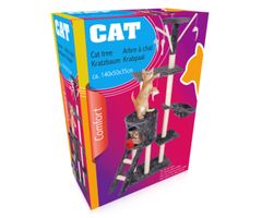 PET Toys drvo za mačke i grebalica za mačke, 140x50x35 cm, 3 razine